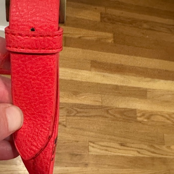 Joules Red Leather Crossbody Bag - Picture 10 of 10